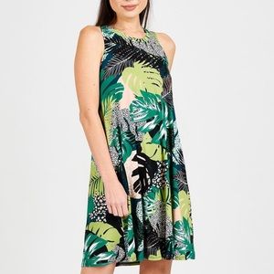 Always A.Line Tropical Monsterra Passport Dress